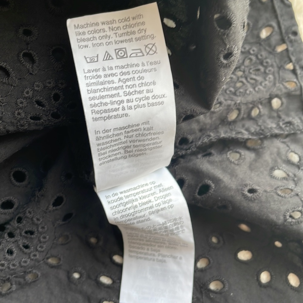 Madewell Eyelet Ruffle Top - Black, XS, NWOT - Picture 9 of 9